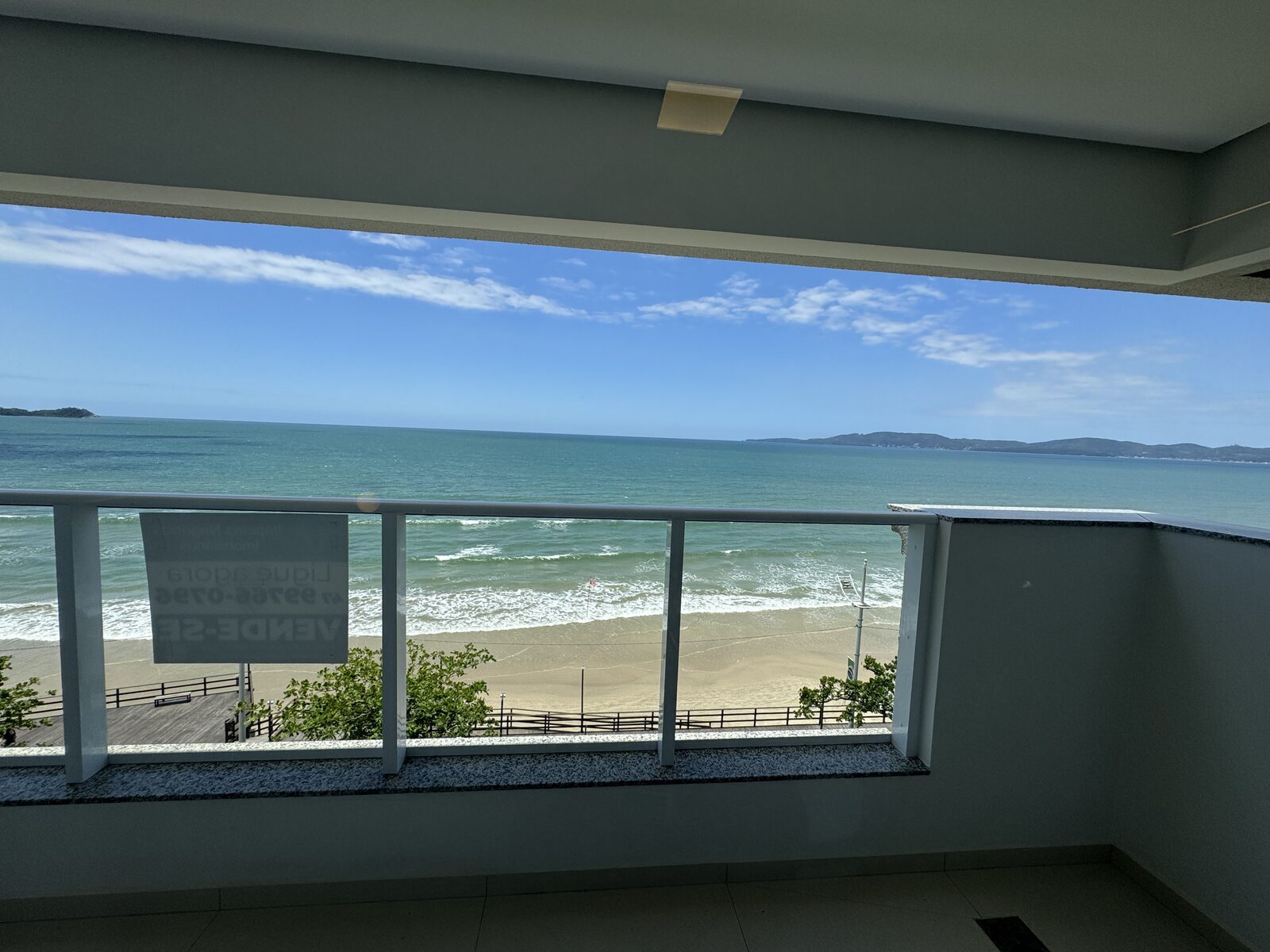 Vista da sacada a partir de uma das suítes